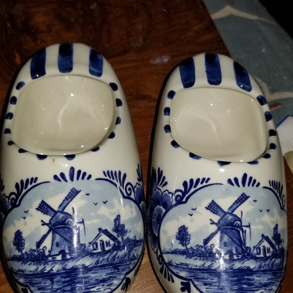 Delft Holland Ditch Porcelain Clogs Brand new